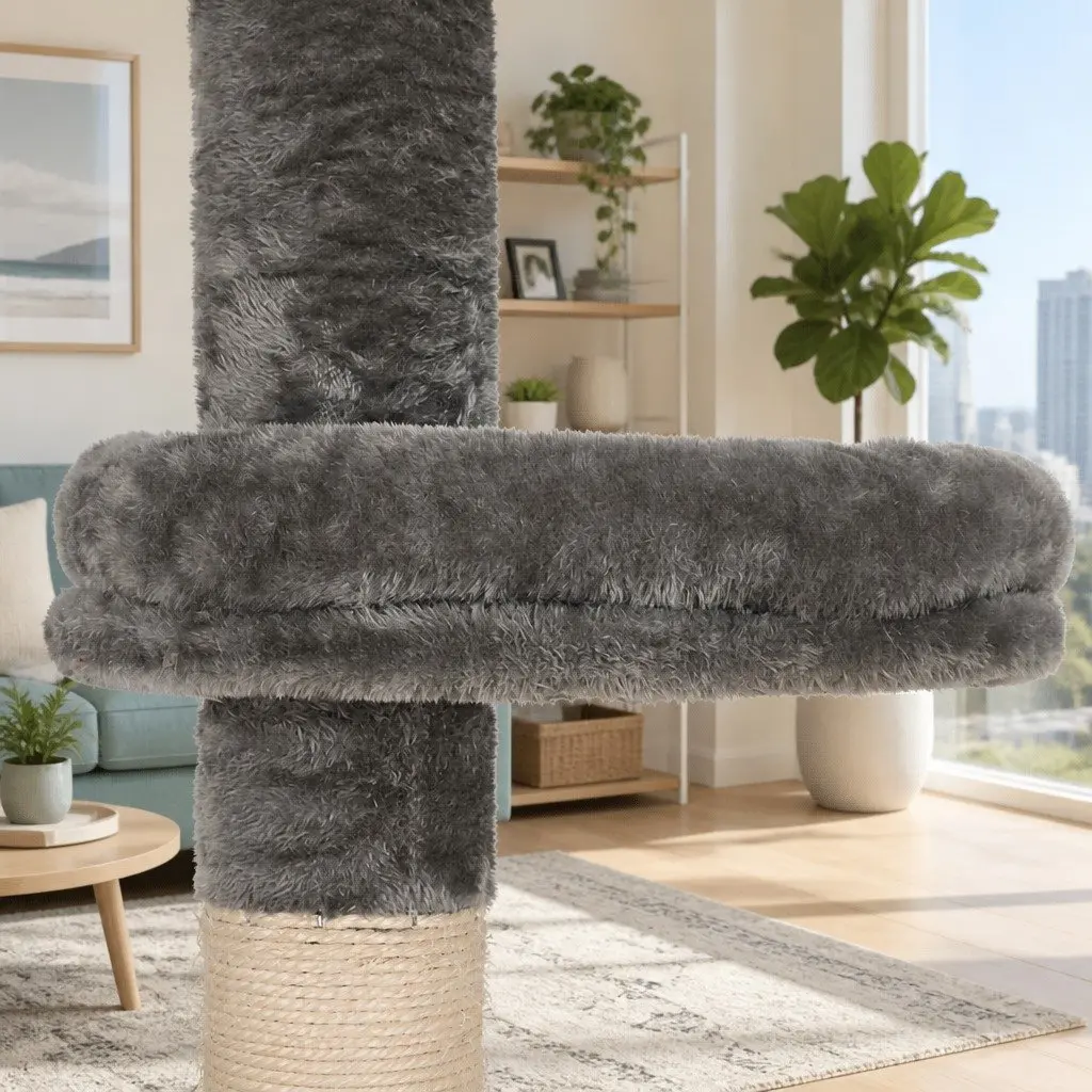 290cm Cat Tree with Plush Cover and Stability
