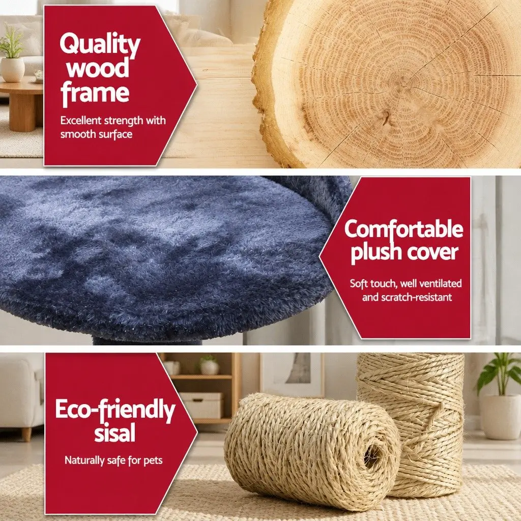 Cat Scratching Post Multi-Level Tower 100cm Dark Grey