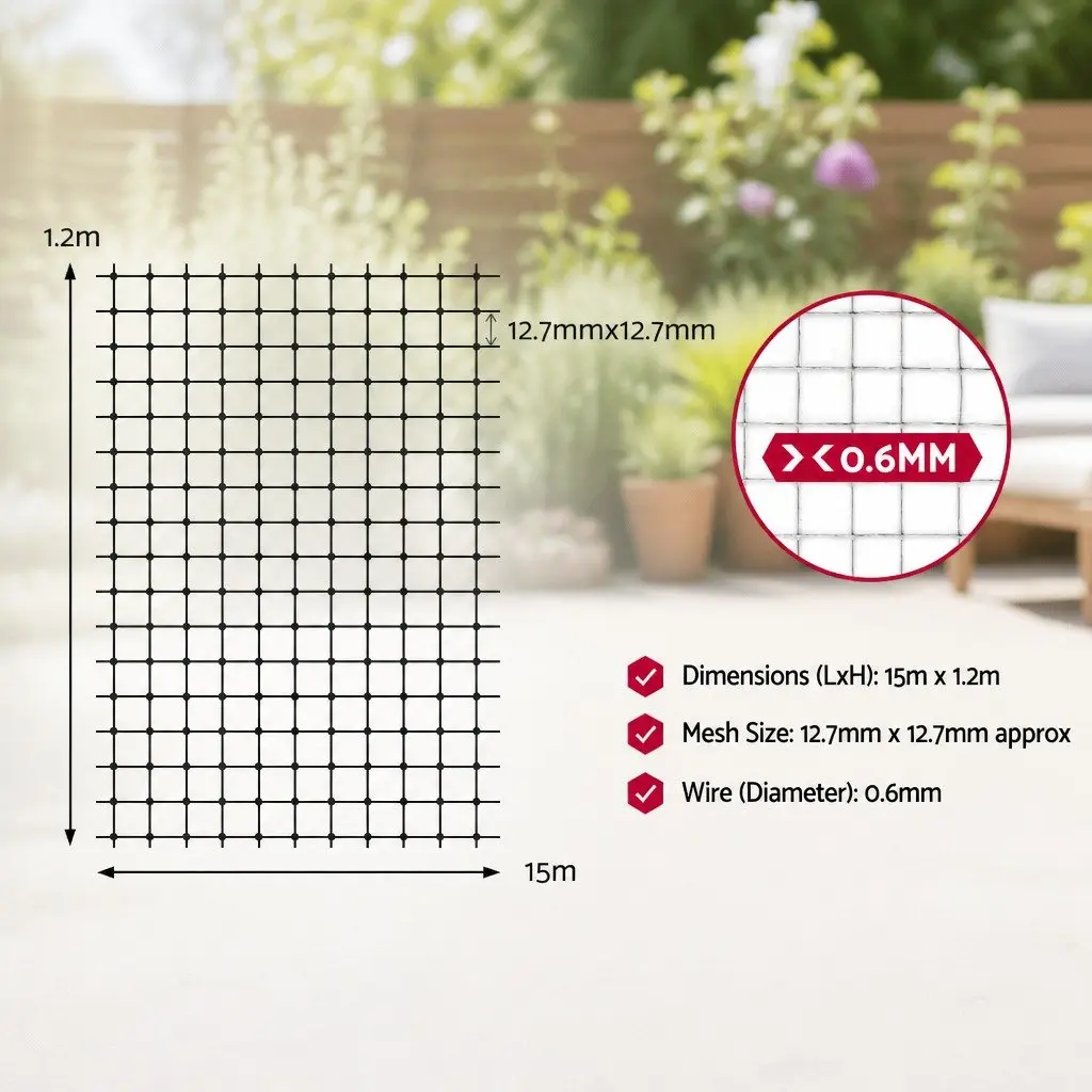 Welded Wire Mesh Poultry Chicken Duck Goose Fence Netting Garden Pet Coop Roll