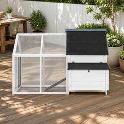 Reliable Wooden Hutch for Rabbits and Chickens 166cm x 120cm x 112cm