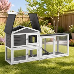 Reliable Wooden Chicken Coop and Rabbit Hutch for Safety