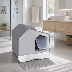 Comfortable Enclosed Litter Box for Your Cat