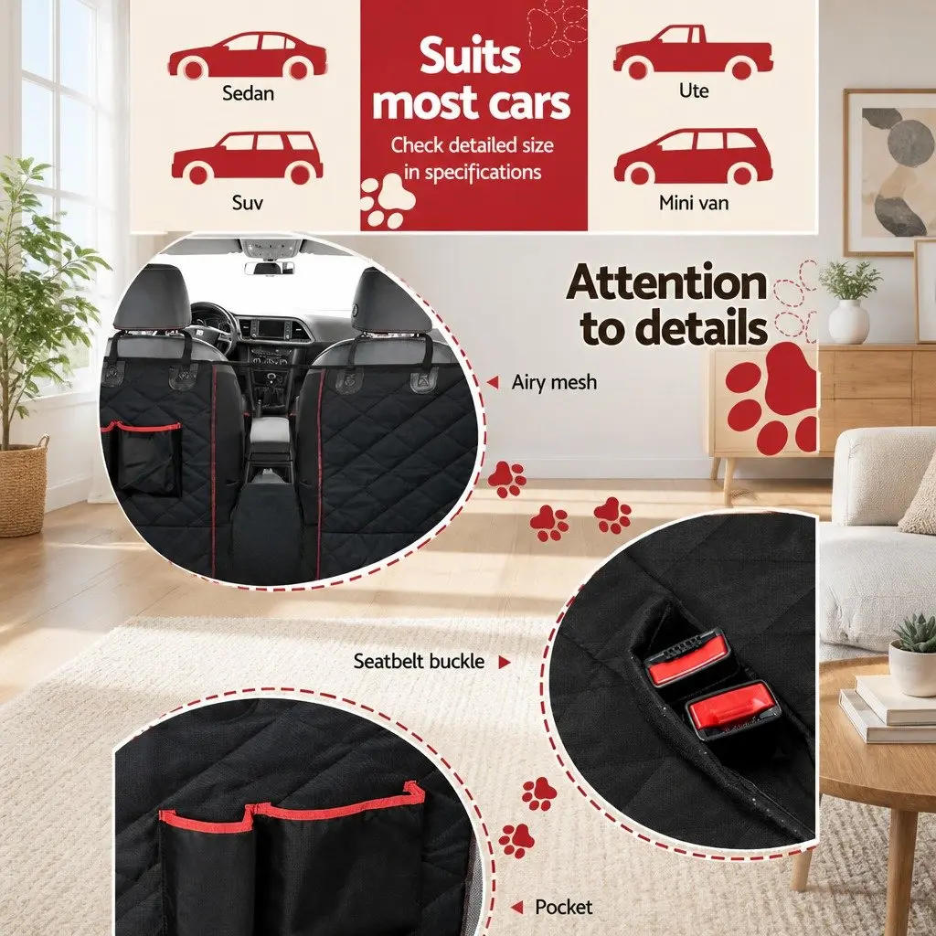 Water-Resistant Pet Car Seat Cover