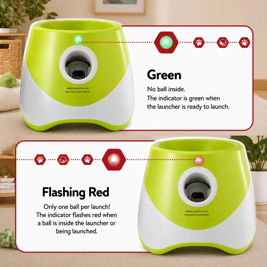 Dog Ball Launcher Thrower Automatic Interactive Toy 3 Distance Settings 6