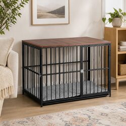 Comfortable Dog Crate with Practical Features