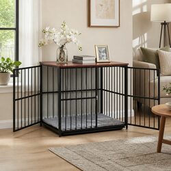 Functional Black Dog Crate That Offers Great Value