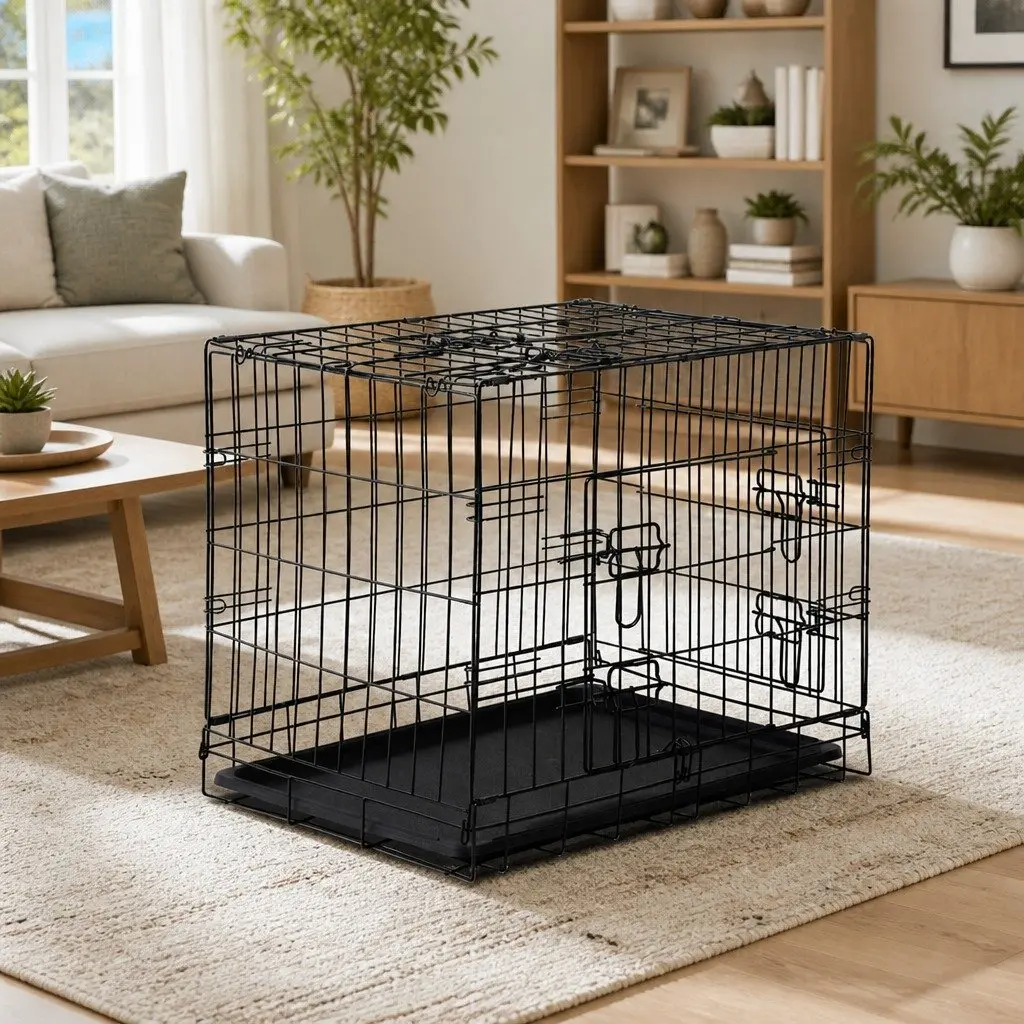 24-Inch Dog Cage with Multiple Access Options