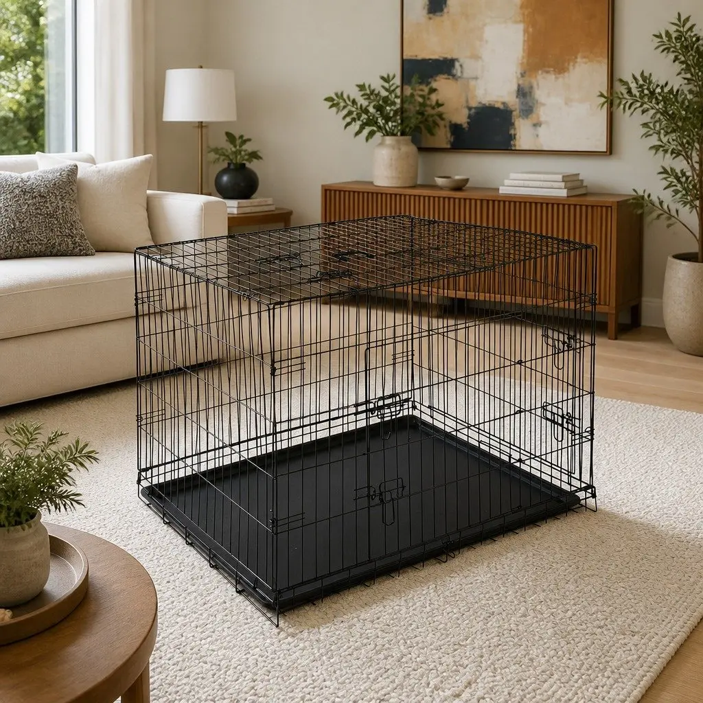 48" Foldable Dog Cage for Safe Containment
