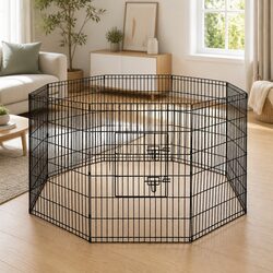 Safe and Reliable 8-Panel Pet Playpen Exercise Cage