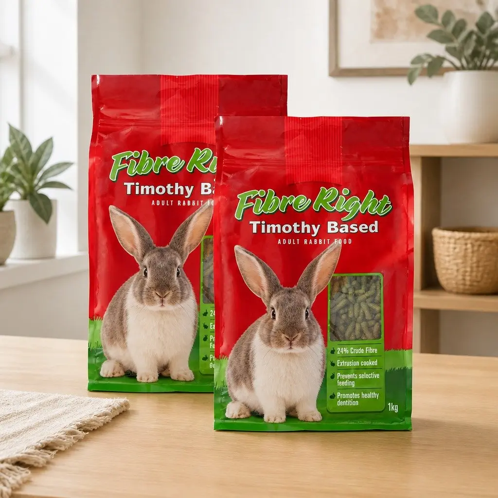 Adult Rabbit Pellet Food High Fibre Timothy Hay Nutrition Digestive Health 1kg