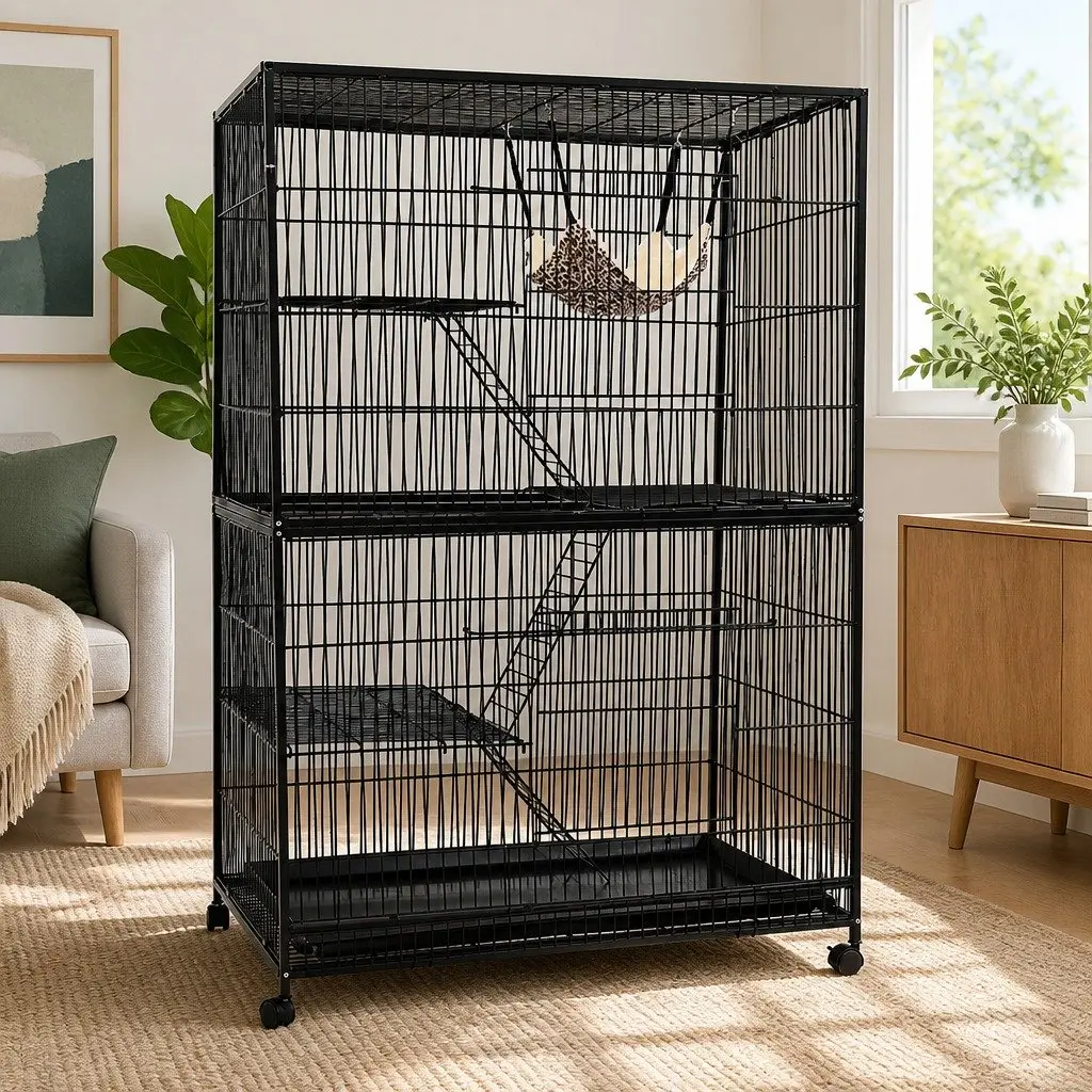 Multi-Level Rabbit Cage Hutch