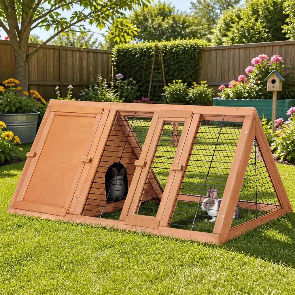 Rabbit Hutch Chicken Coop with Easy Access 119cm