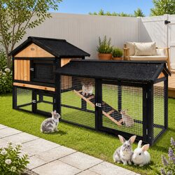 Reliable Wooden Chicken Coop Rabbit Hutch for Your Pets 165cm