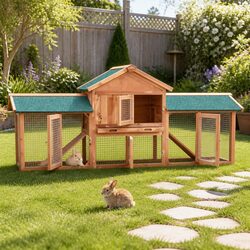 Reliable Large Pet Hutch with Easy Access and Cleaning