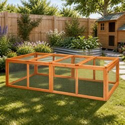 Wooden Chicken Coop Rabbit Hutch 180cm Extra Large Run Hen Cage Enclosure XL