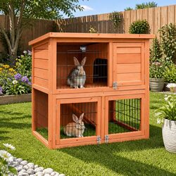 Reliable Wooden Rabbit Hutch: Comfort and Value Combined