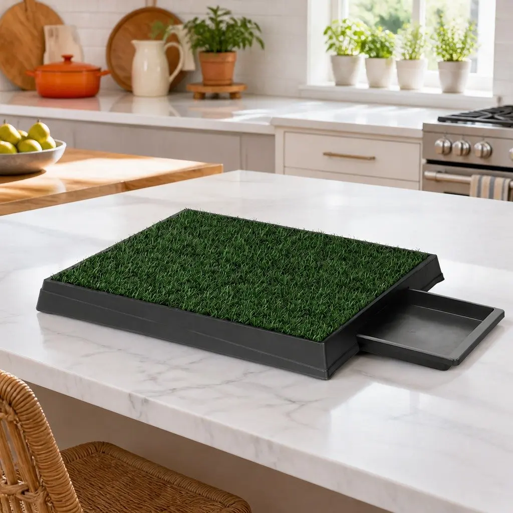 Dog Training Pad with Grass for Easy Cleanup 2pk
