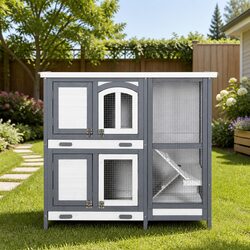 Reliable 98cm Rabbit Hutch - Safety and Comfort