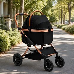 Reliable Pet Dog Stroller with Comfort and Safety Features