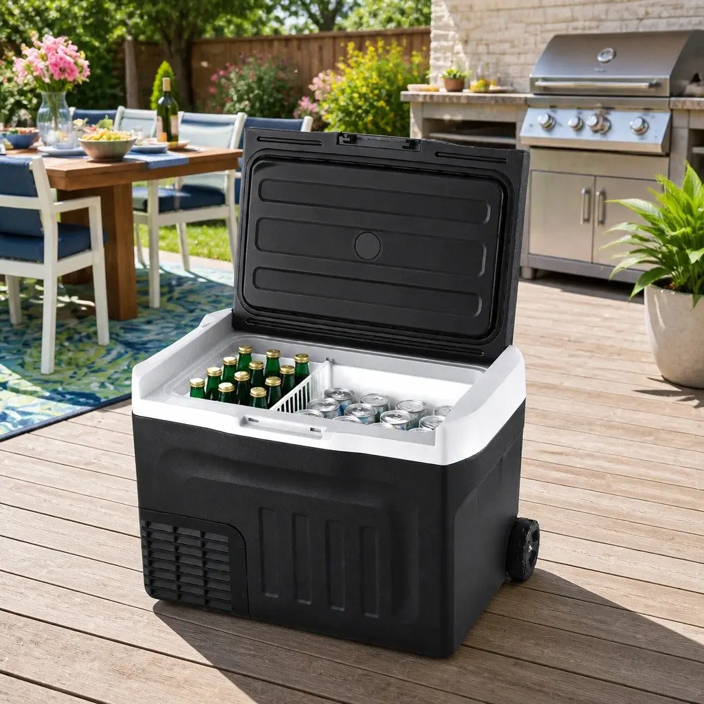 Portable Fridge Freezer 30L Camping Cooler 12V 24V 240V Black