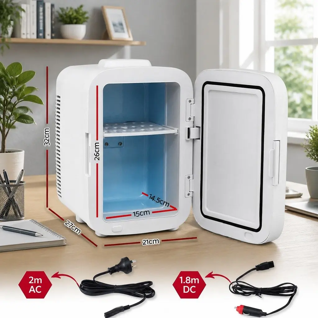 Portable Mini Fridge Electric Cooler Warmer Compact 12V 220V White