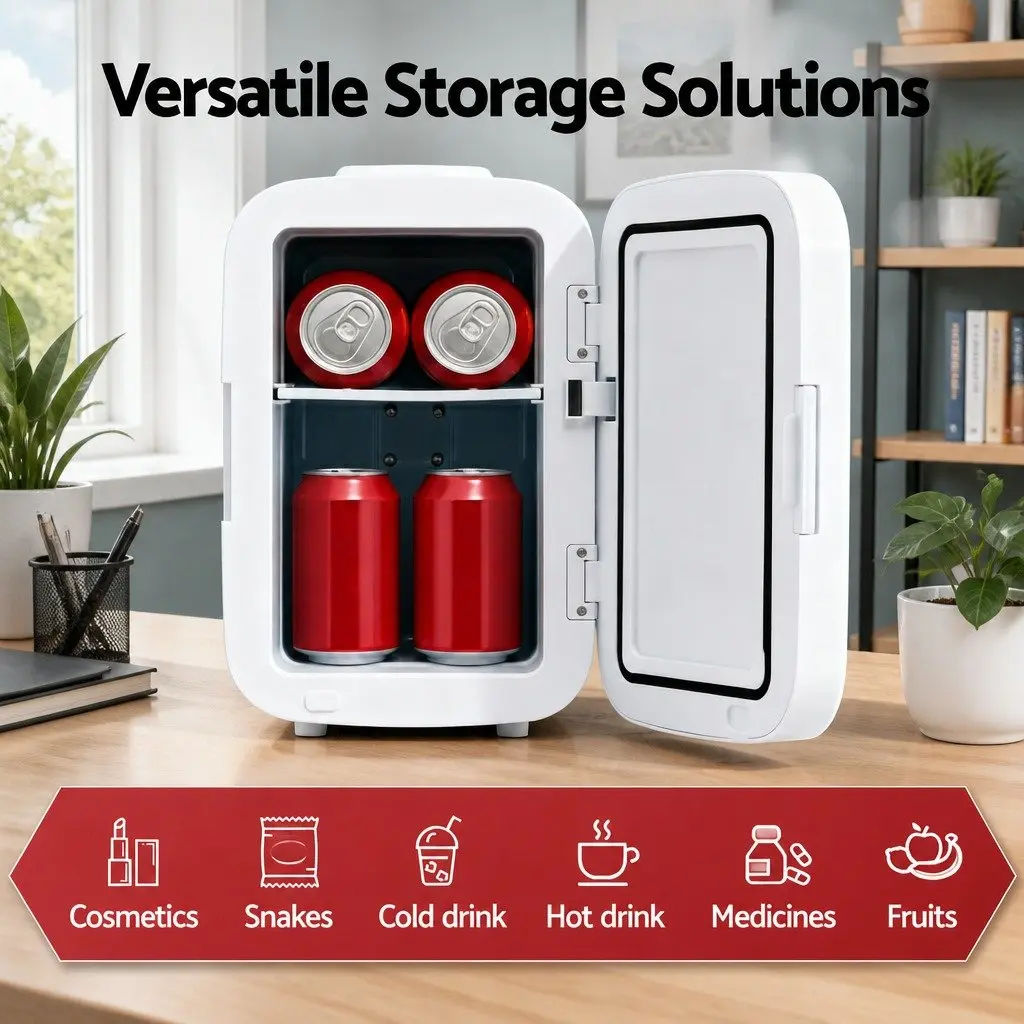 Portable Mini Fridge Electric Cooler Warmer Compact 12V 220V White