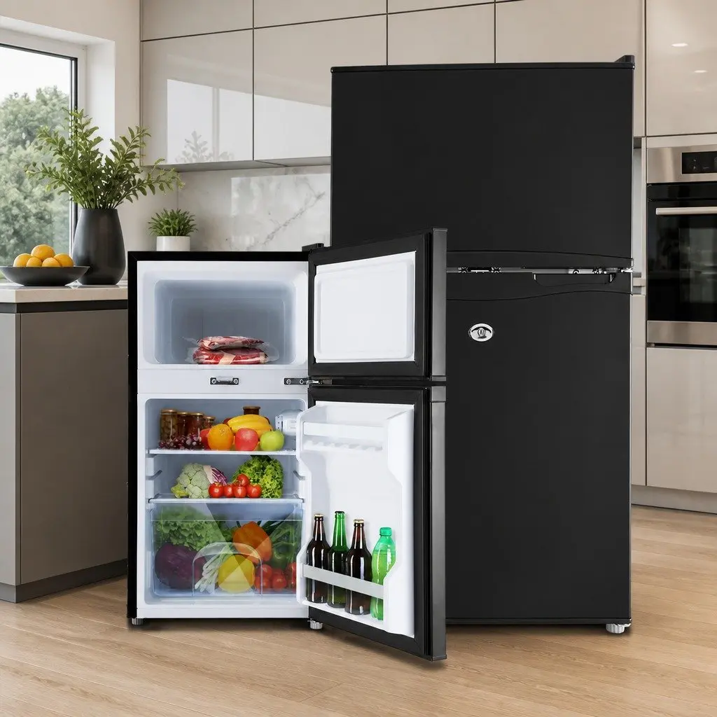 90L Portable Fridge Freezer Camping Caravan Car Boat Black