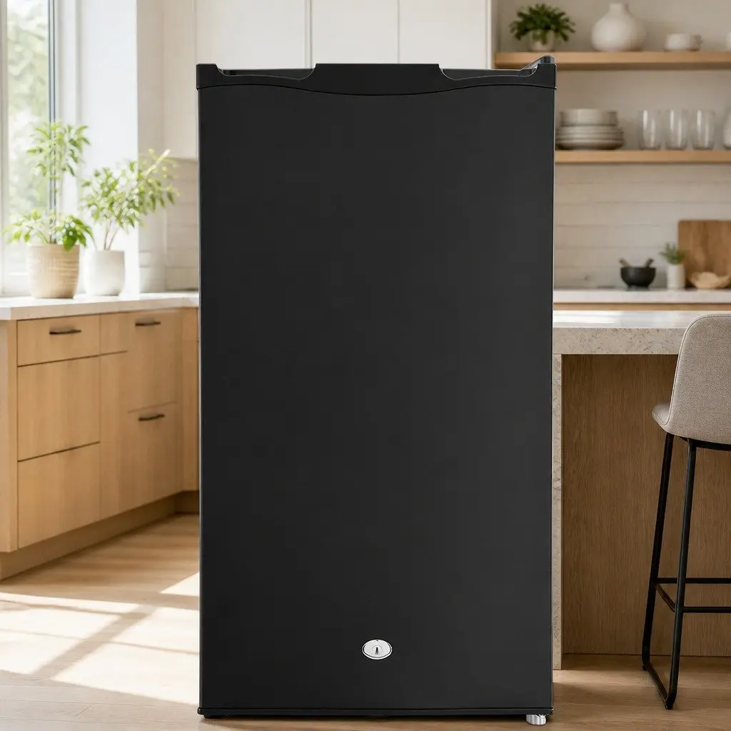 Upright Cooler Portable Fridge Freezer 95L 12V 24V 240V Black for Camping and Caravans