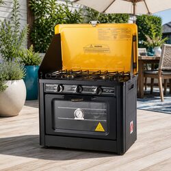 Reliable Portable Gas Oven with Dual Burners