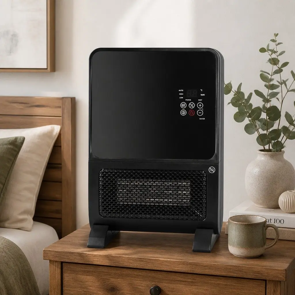 Portable Space Heater Humidifier 2000W Black