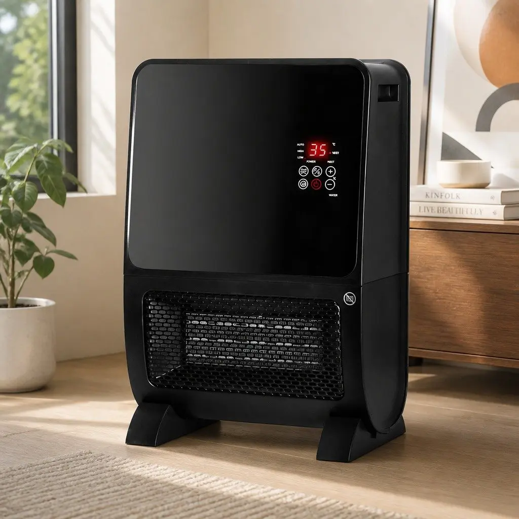 Portable Space Heater Humidifier 2000W Black