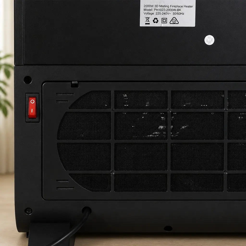 Portable Space Heater Humidifier 2000W Black