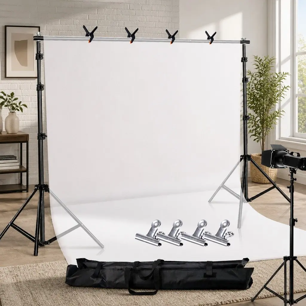 Adjustable Backdrop Stand Kit with Accessories