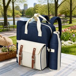 Reliable 4-Person Picnic Backpack Set for Easy Picnics