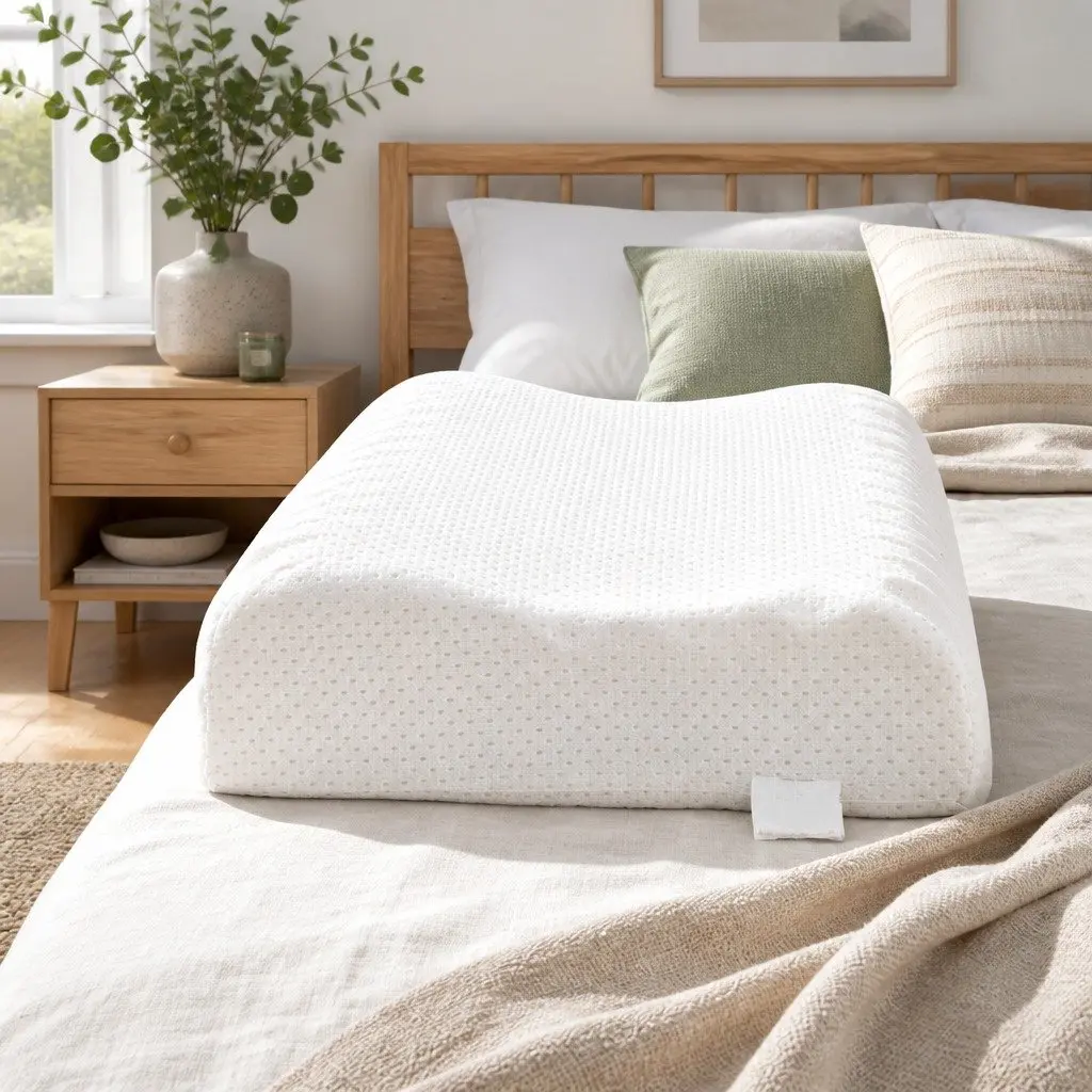 Natural Latex Pillow Sleep Support Twin Pack 60 x 36 cm White