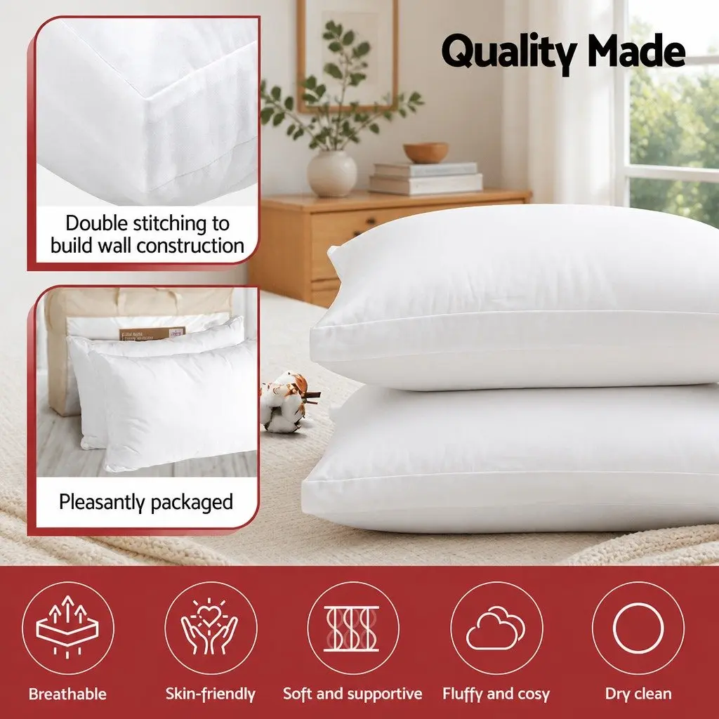 Shredded Memory Foam Pillow Adjustable Loft White Dual Layer Cotton Cover