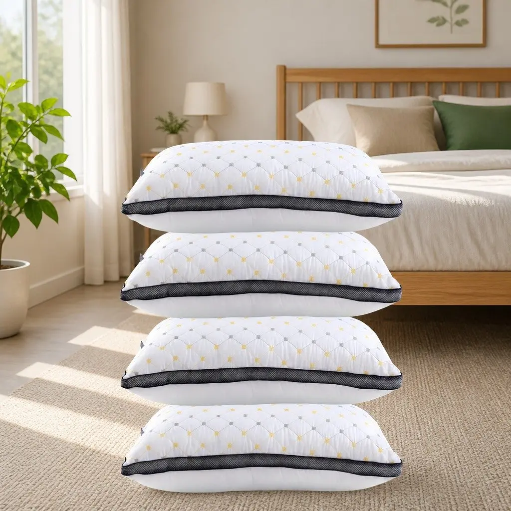 Microfibre Pillows White 4 Pack, Soft and Supportive