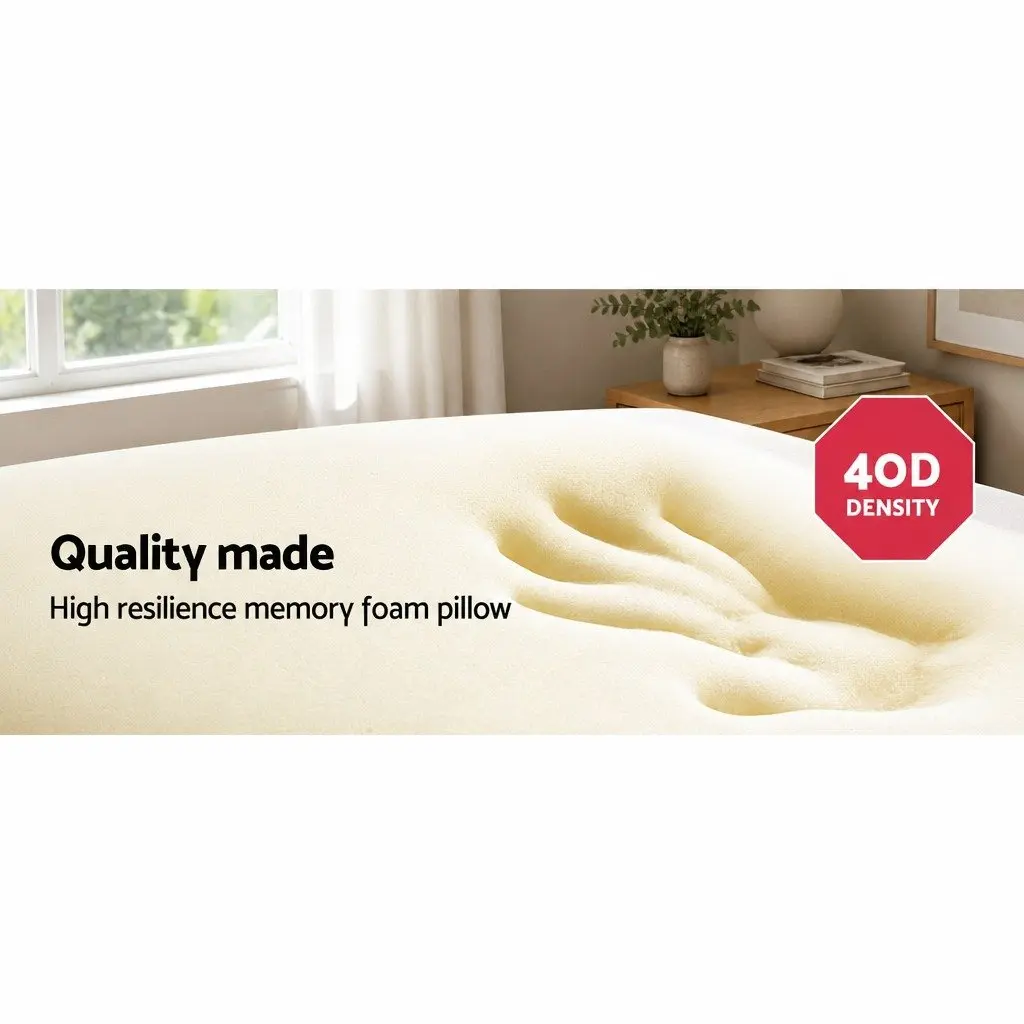 Memory Foam Neck Roll Pillow Body Support 45cm White