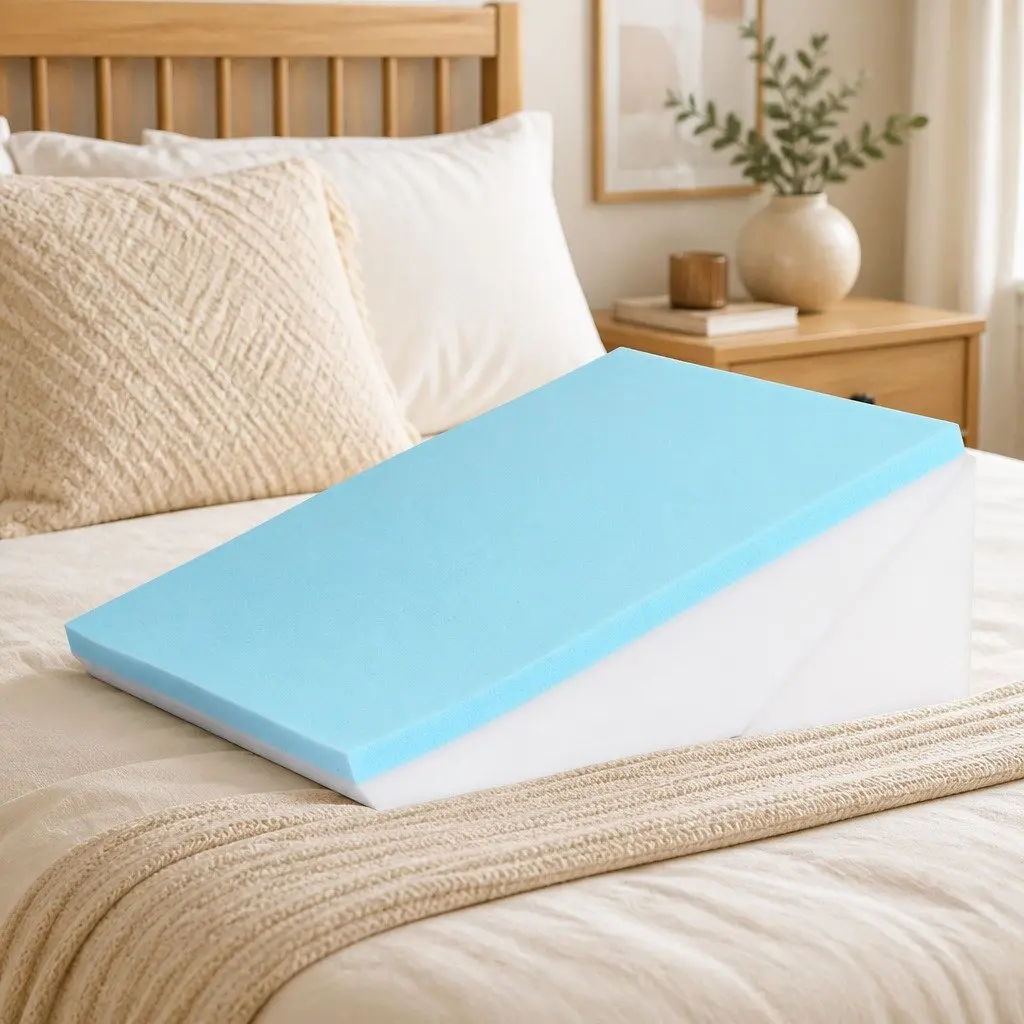 Adjustable Wedge Pillow Multi-Piece Support Back Neck Leg Comfort Grey 56 x 57 x 30 cm