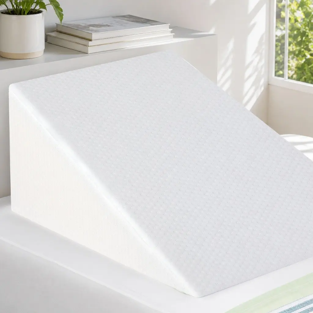 Wedge Pillow Twin Pack Memory Foam Back Support Elevating Bed Cushion