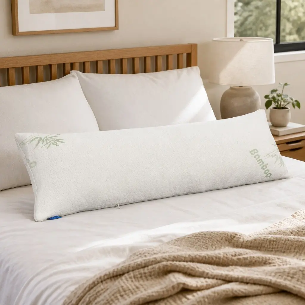 Body Pillow Memory Foam Full Length Support Side Sleeping White