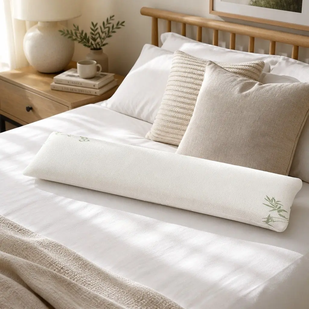 Body Pillow Memory Foam Full Length Support Side Sleeping White