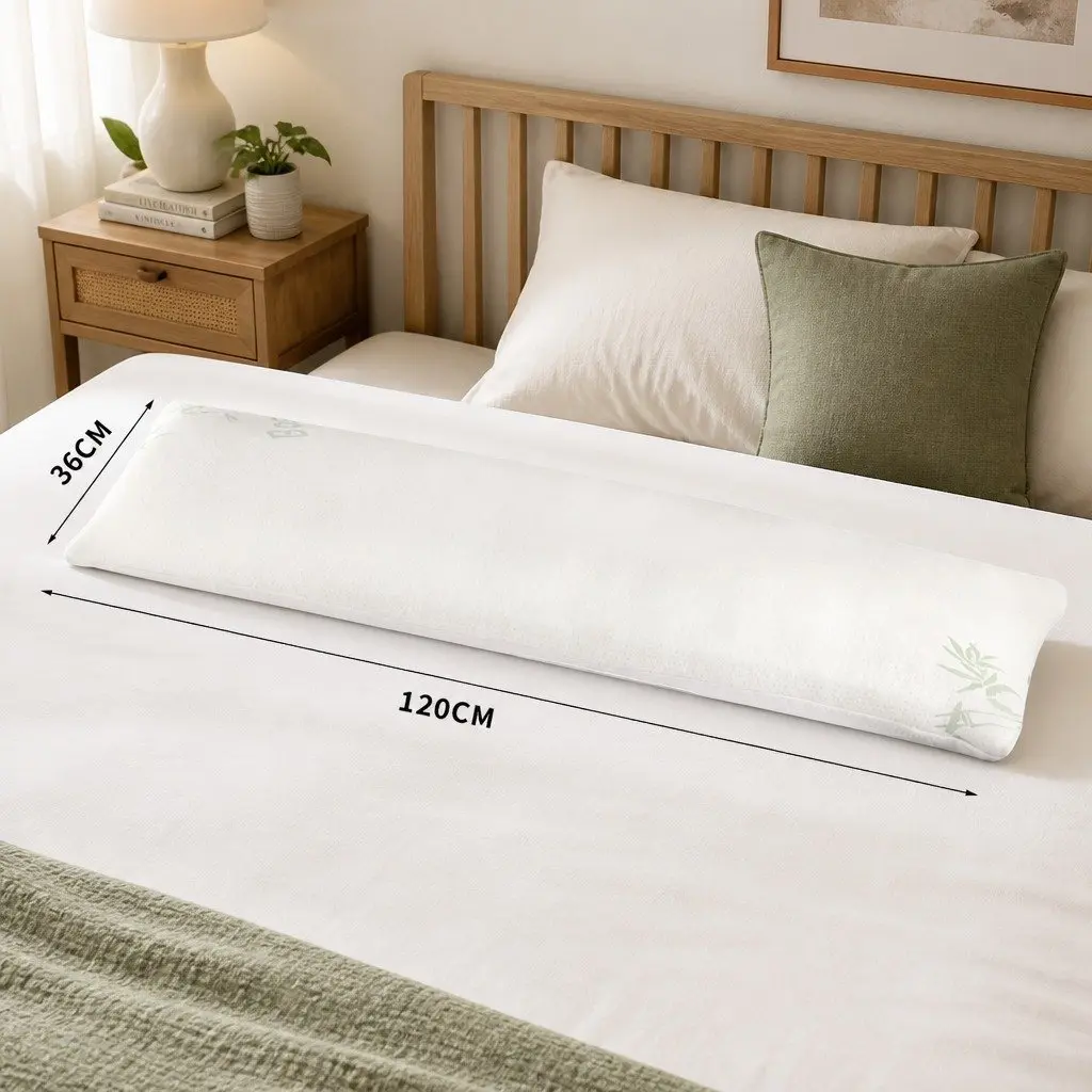 Body Pillow Memory Foam Full Length Support Side Sleeping White