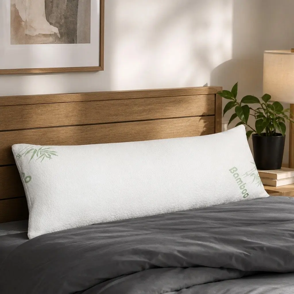 Body Pillow Memory Foam Full Length Support Side Sleeping White
