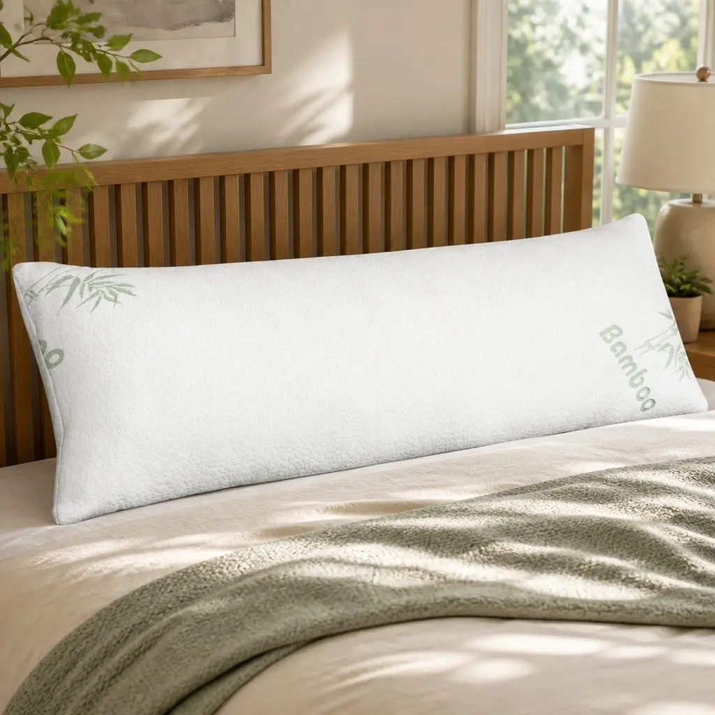 Body Pillow Memory Foam Full Length Support Side Sleeping White