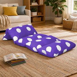 Comfortable Kids Foldable Floor Lounger in Purple
