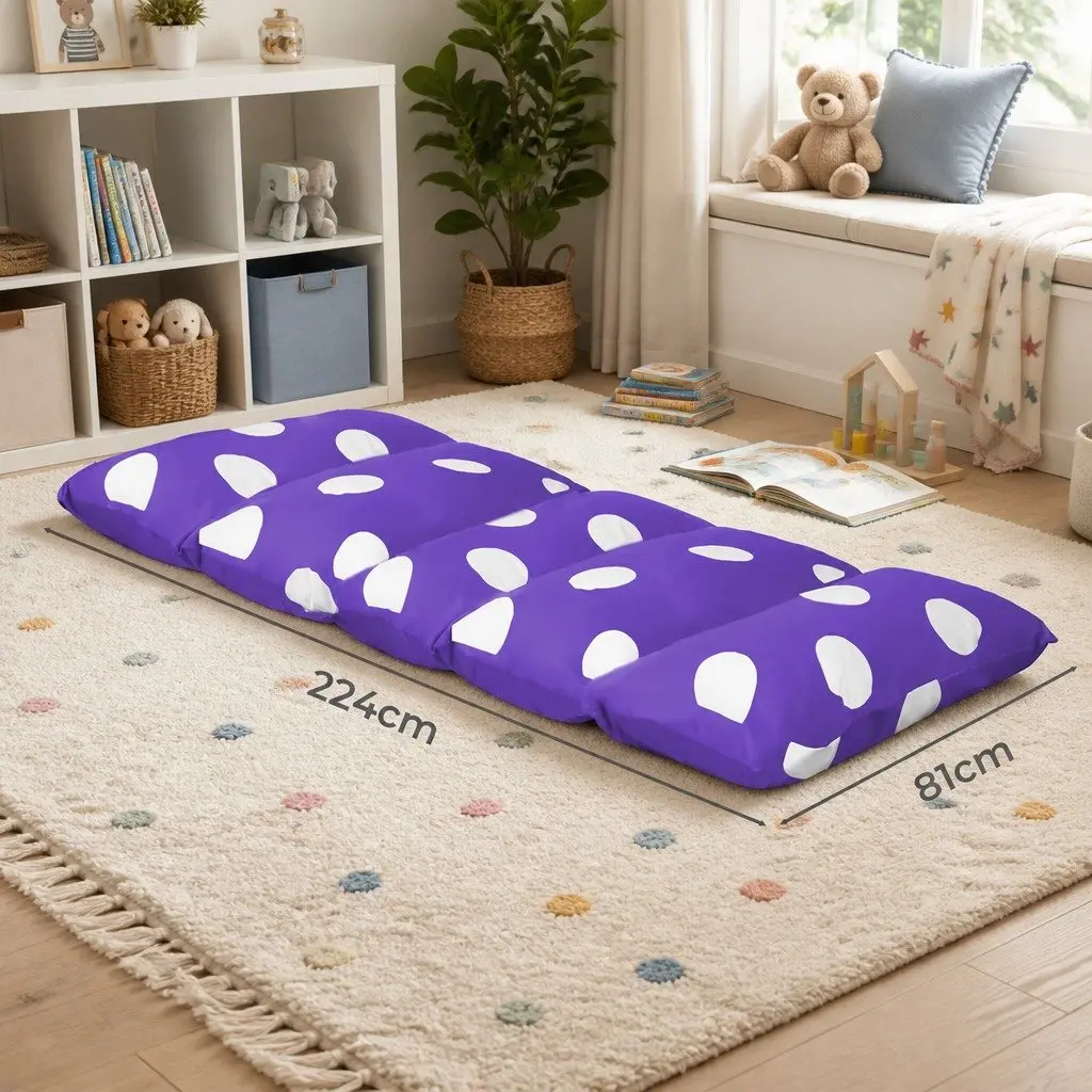 Kids Floor Lounger Pillow Cushion Large Purple Reading