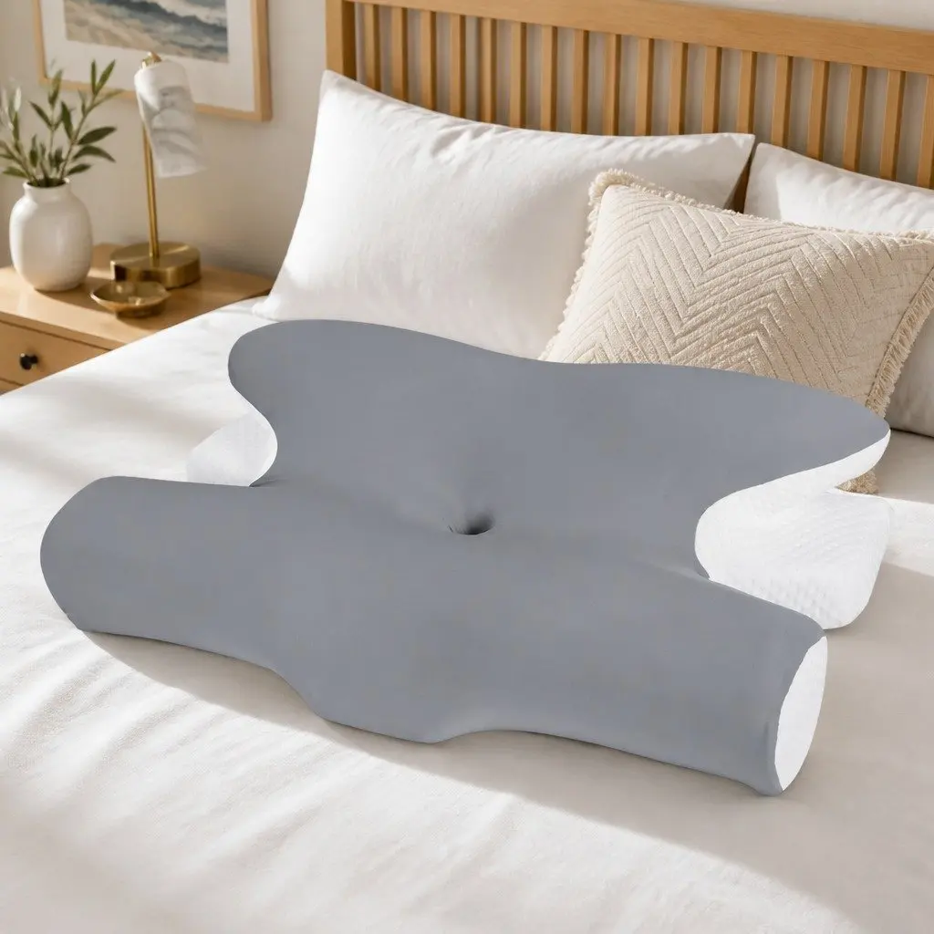 Ergonomic Cervical Neck Pillow Memory Foam Contoured Support Side Back Sleeper