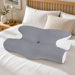 Ergonomic Cervical Neck Pillow Memory Foam Contoured Support Side Back Sleeper