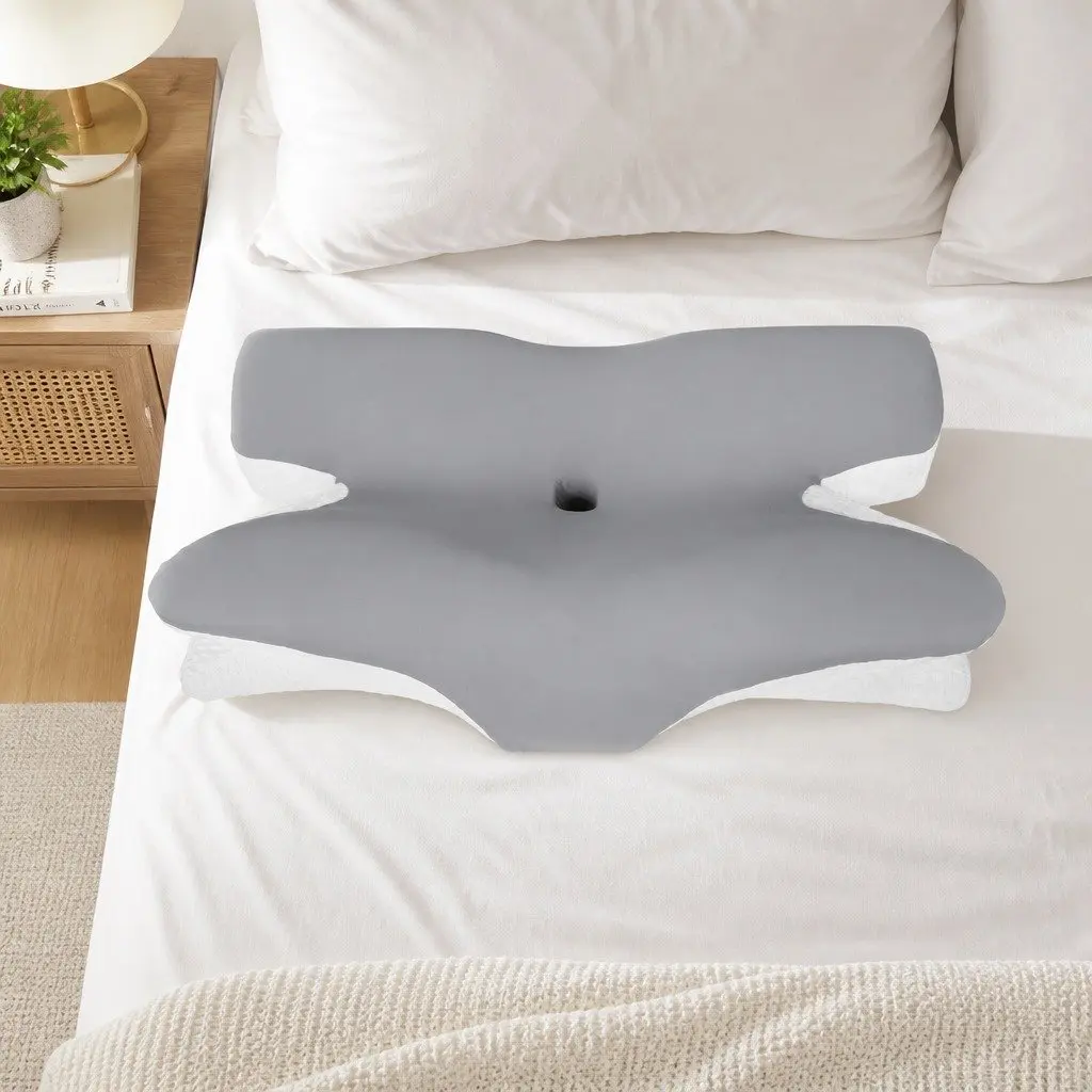 Ergonomic Cervical Neck Pillow Memory Foam Contoured Support Side Back Sleeper
